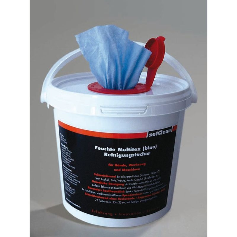 Toallitas Húmedas ZVG Multitex Dispensador 25x25cm 72unds Azul