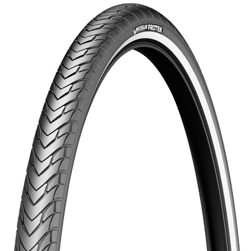 Cubierta Michelin Protek Max 700x40C Performance Line Rigida Flanco Reflectante Negro