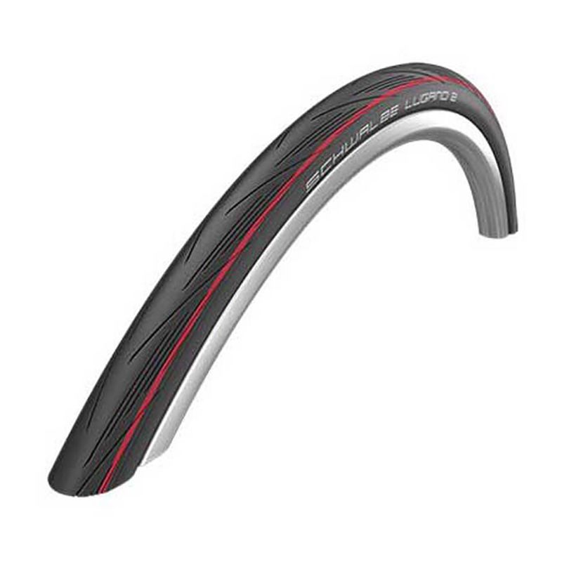 Cubierta Schwalbe Lugano II K-Guard Plegable Negro/Líneas Rojas