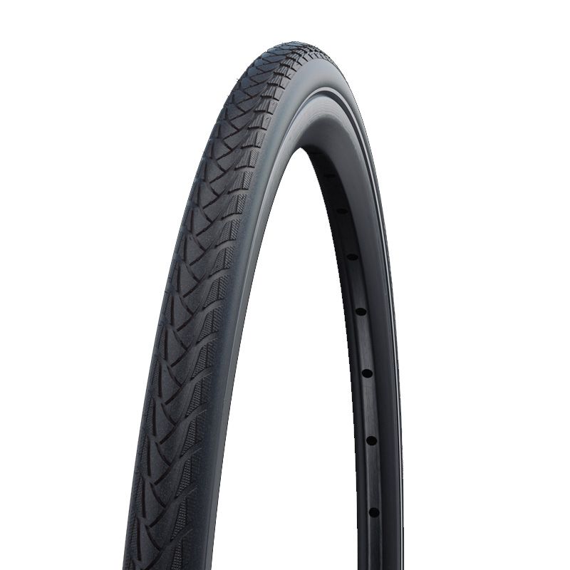 Cubierta Schwalbe Marathon Plus HS440 Evolution SmartGuard TwinSkin 2Grip NMC Rígida Negro Reflectante