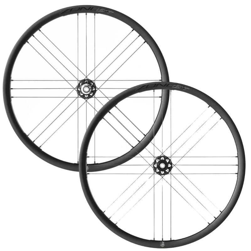 Juego Ruedas Campagnolo Zonda GT 2WF C23 Tubeless Ready Freno Disco Center Lock Sram XDR Aluminio Negro Negro