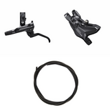 Hydraulic Disc Brake Kit Shimano Deore BR-M6100/BL-M6100 Front/Left Resin Non-Finned/Adapter 1000mm Hose Black
