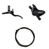 Hydraulic Disc Brake Kit Shimano Deore BR-MT420/BL-M4100 Front/Left Resin Non-Finned/Adapter 1000mm Hose Black