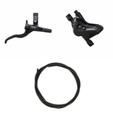 Hydraulic Disc Brake Kit Shimano Deore BR-MT420/BL-M4100 Rear/Right Resin Non-Finned/Adapter 1700mm Hose Black