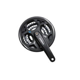 Crankset Shimano Altus FC-M311 Square 48/38/28t Bottom Bracket Chain Guide Black