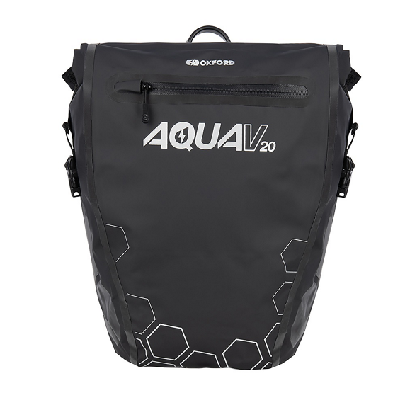 Alforja Oxford Aqua V 20 Cierre QR Único Negro