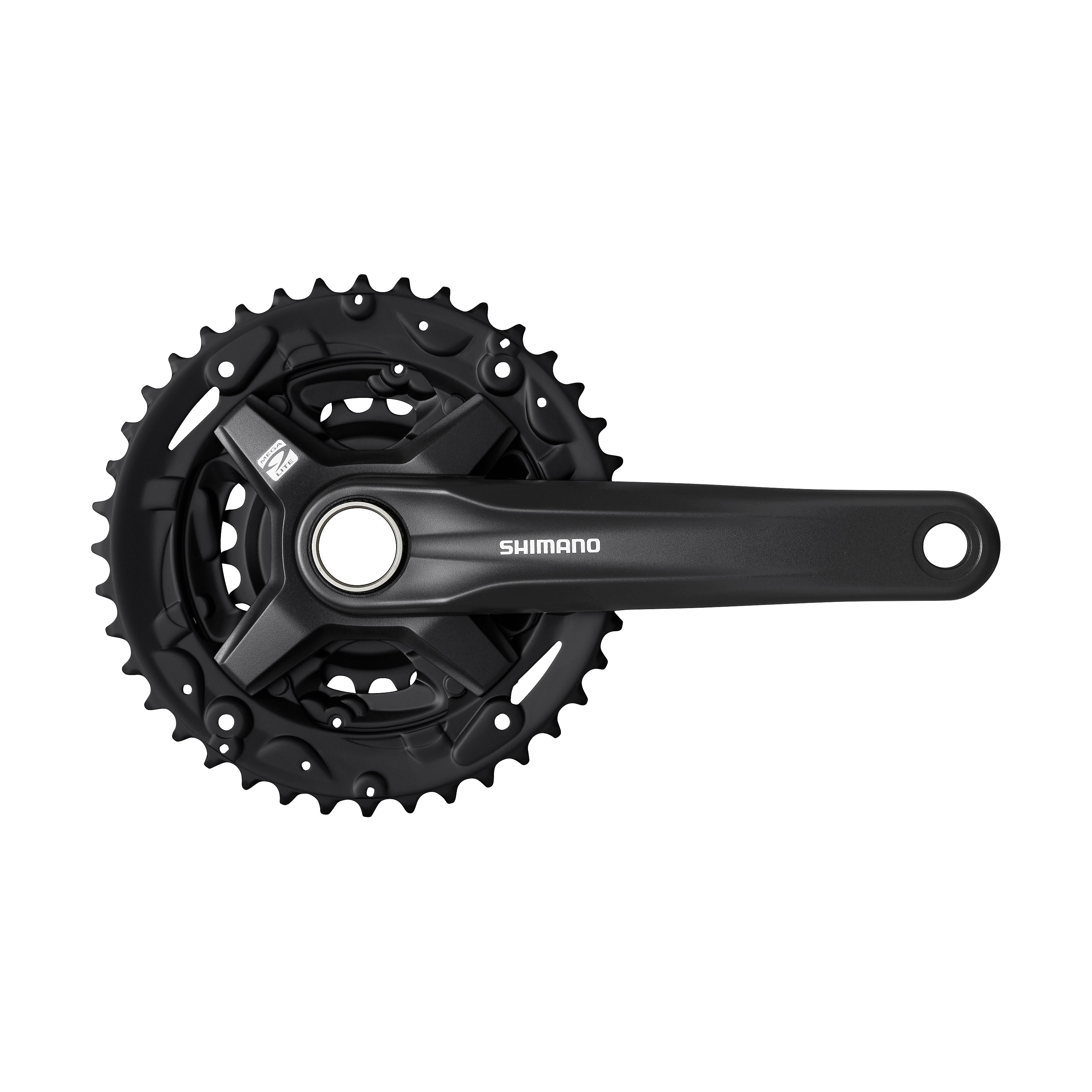 Juego Bielas Shimano FC-MT210-3 Crankset 9v 40/30/22d Sin CG Negro #2