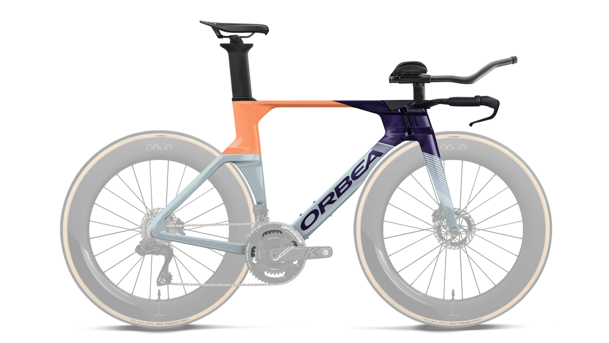 Orbea Cuadro Ordu OMX 2027 Halo Silver/Tanzanite C. View/Orange Cloud Gloss