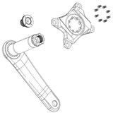 Sram Dub Self-Extracting M18/M30 Eagle 90 Steel Crank Bolt Kit Black