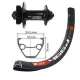 Front Wheel XLC DT Swiss Rim 100mm Axle 6-Bolt Black