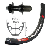 Rear Wheel XLC DT Swiss Rim 12x142mm Axle 6-Bolt Black