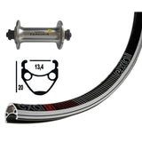 Front Wheel Winora Exal XR-1 Shimano Tiagra Quick Release 100mm Silver