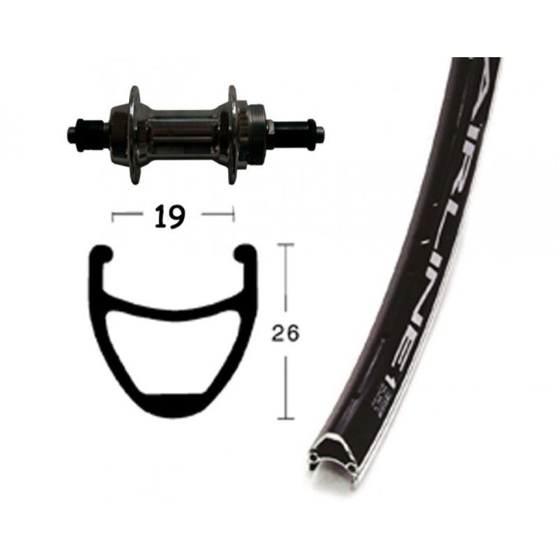 Rueda Trasera Winora Vuelta Airline Cierre Rápido 135mm 6/7v Negro/Plata