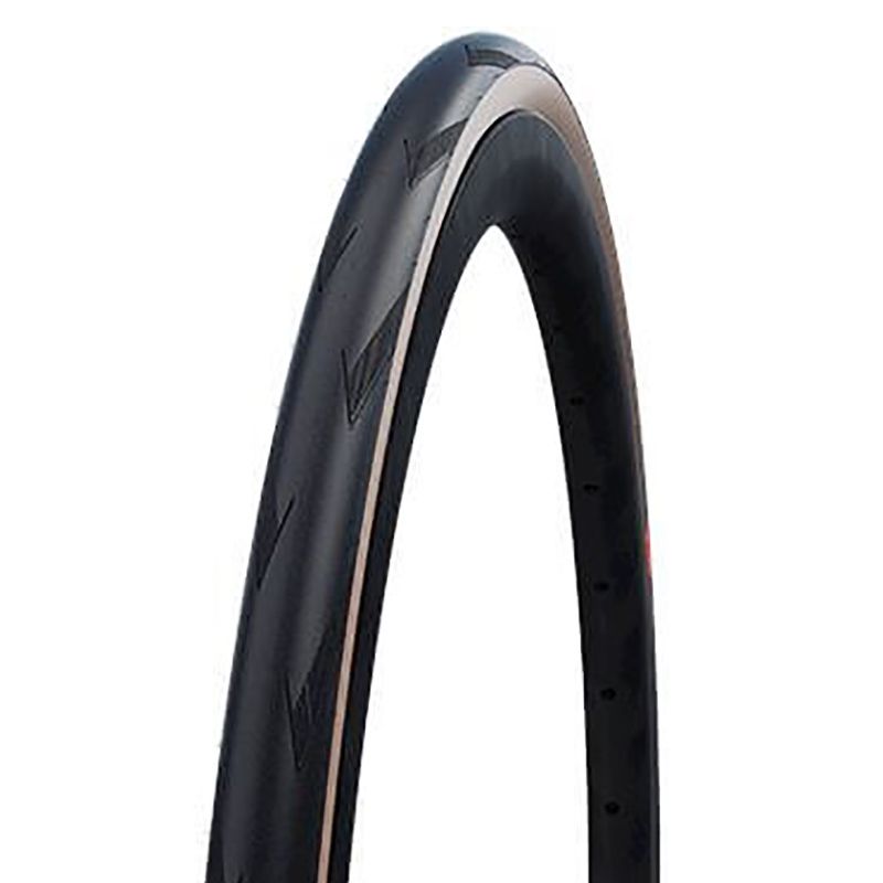 Cubierta Schwalbe Pro One HS493 Evolution V-Guard Addix Race Tubeless Plegable Negro/Translúcido