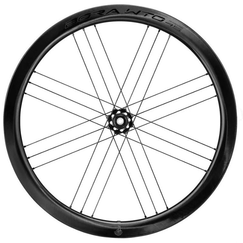 Juego Ruedas Campagnolo Bora WTO 45 2WF C23 Tubeless Ready Freno Disco Center Lock N3W Carbono Negro