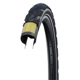 Pneu Schwalbe Marathon Efficiency HS617 Evolution Super Race V-G Addix Souple Noir Réfléchissant